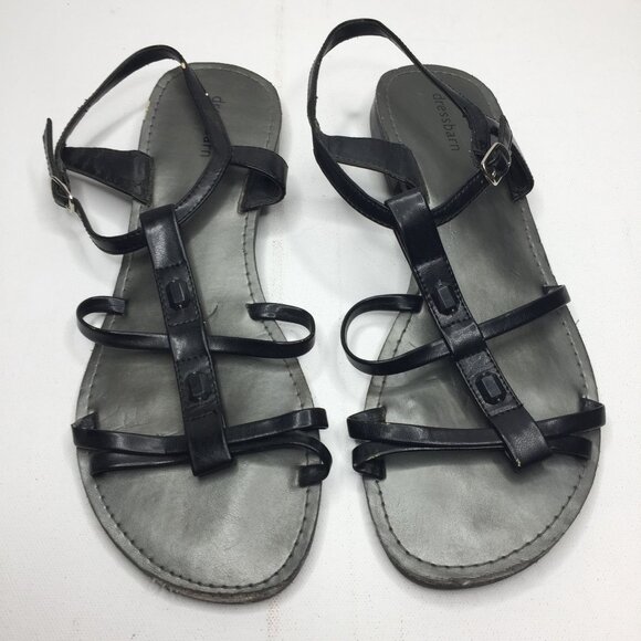 Dressbarn Womens Black Slingback Strap Sandal Rhinestone Spring Summer Size 11 - Picture 2 of 9